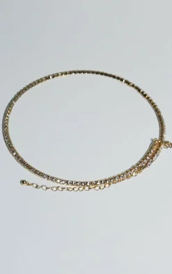 Gold Dainty Diamante Choker