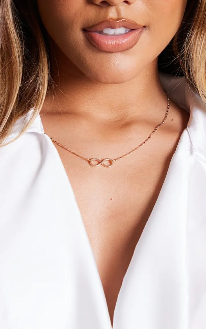 Gold Delicate Infinity Sign Necklace