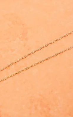 Gold Fine Twisted Belly Chain