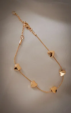 Gold Heart Detail Bracelet