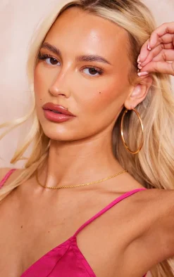 Gold Hoop Large Earrings