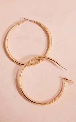 Gold Hoop Large Earrings
