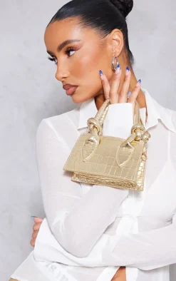 Gold Knot Handle Mini Grab Bag