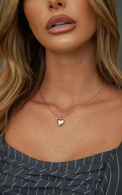 Gold Locket Snake Chain Necklace