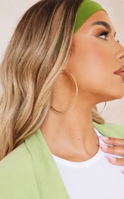 Gold 80mm Large Hoop Earrings