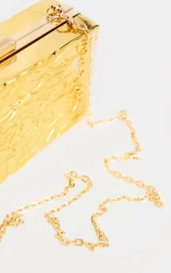 Gold Molten Clutch Bag