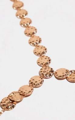 Gold Molten Disc Body Jewelry