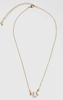 Gold Plated Aquarius Celestial Necklace