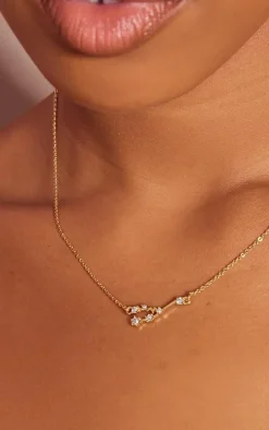 Gold Plated Aries Celestial Necklace