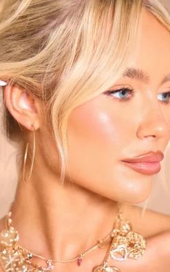 Gold Textured Hoop Earrings Multipack