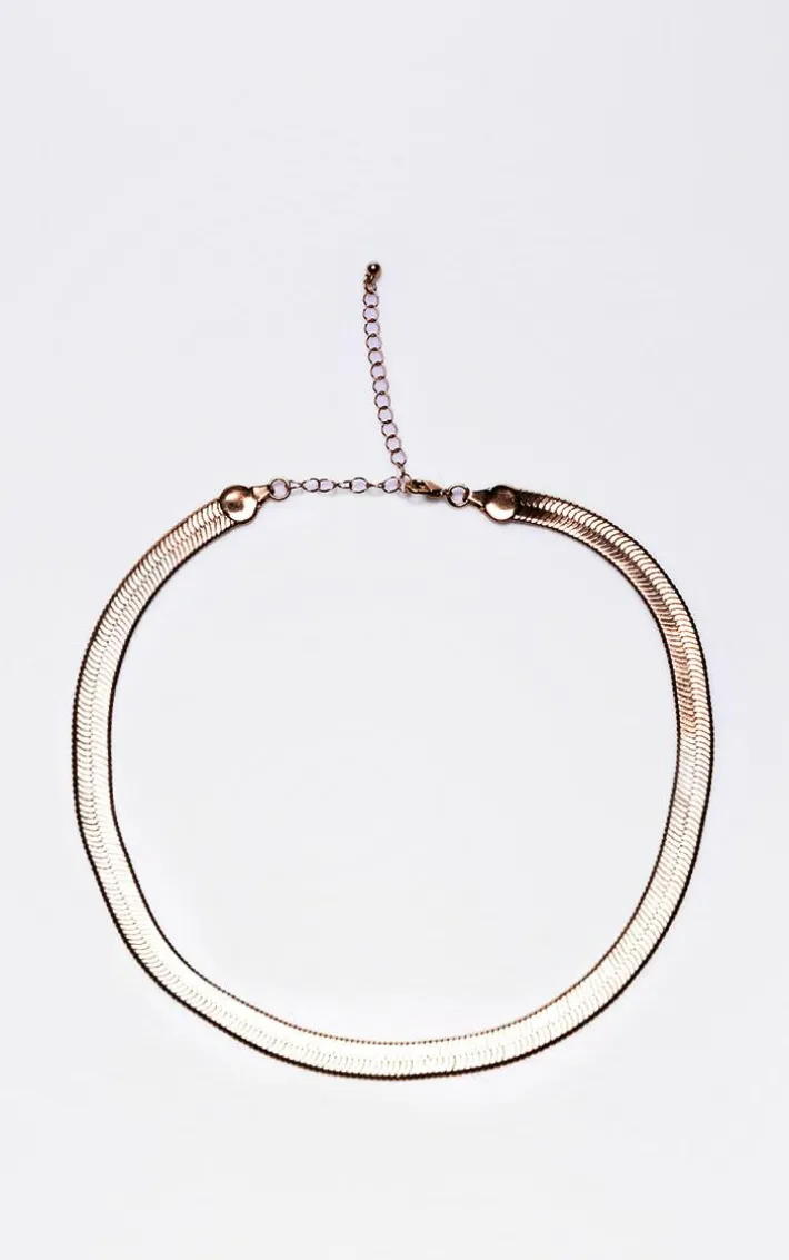 Gold Thick Snake Chain Necklace