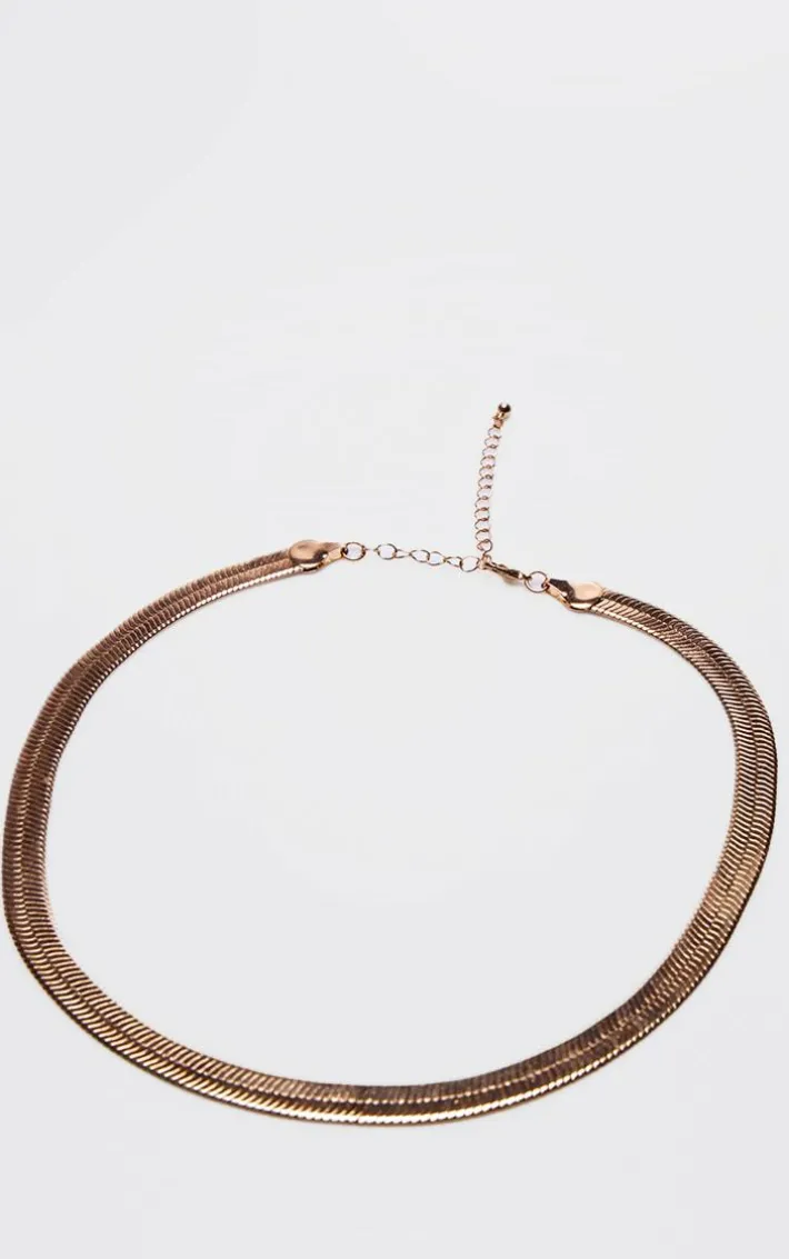 Gold Thick Snake Chain Necklace