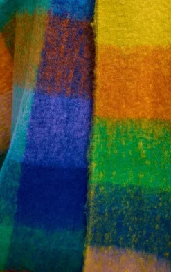 Green Blue Checkered Scarf