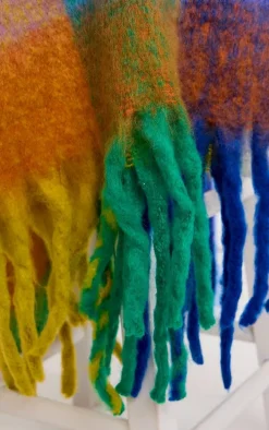 Green Blue Checkered Scarf