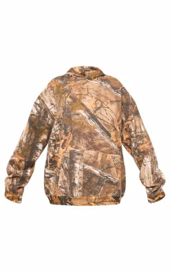 Green Camo Print Hoodie