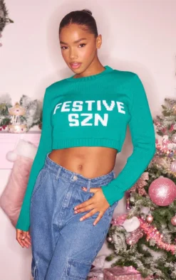 Green Festive Szn Christmas Sweater