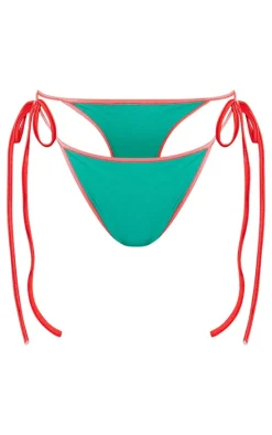 Green Portugal Tie Side Bikini Bottoms
