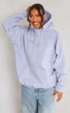 Grey Balanced Lifestyle Puff Print Hoodie