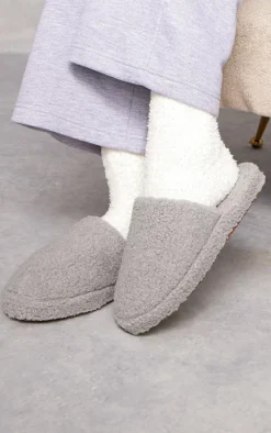 Grey Borg Slip On Slippers