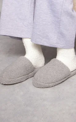 Grey Borg Slip On Slippers