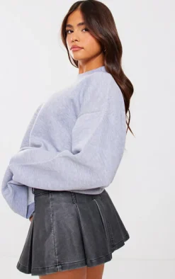 Grey Marl Copenhagen Printed Oversized Sweatshirt