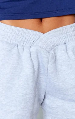 Grey Marl Dipped Hip Sweat Shorts