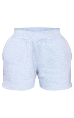 Grey Marl Dipped Hip Sweat Shorts