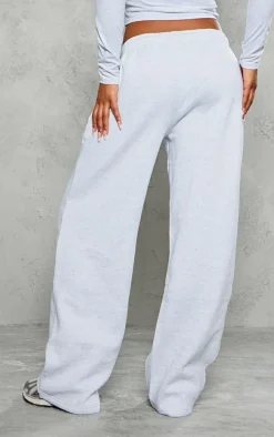 Grey Marl Embossed Studio Archives Wide Leg Sweatpants