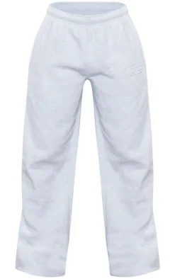 Grey Marl Embossed Studio Archives Wide Leg Sweatpants