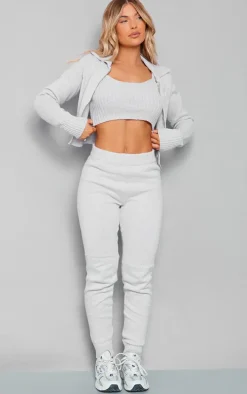 Grey Marl Knitted Leggings