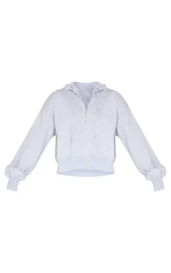 Grey Marl Lucky Girls Club Zip Through Hoodie