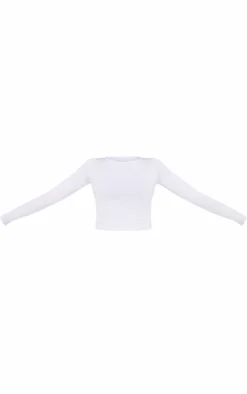 Grey Marl Premium Fitted Long Sleeve T Shirt