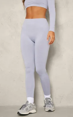 Grey Marl Seamless Melange High Waisted Legging