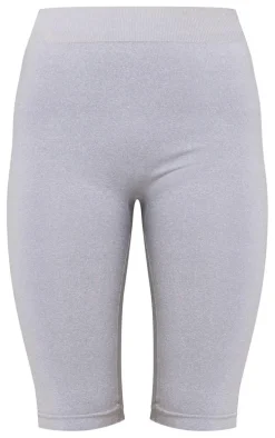 Grey Marl Seamless Melange High Waist Capri Leggings