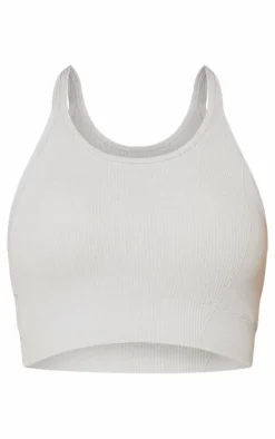 Grey Marl Seamless Sports Bra