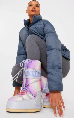 Grey Moon Boot Icon Tie Dye