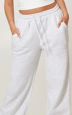 Grey Oversized Drawstring Wide Leg Sweatpant