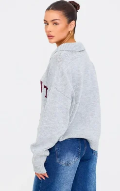 Grey Vermont Knitted Sweater