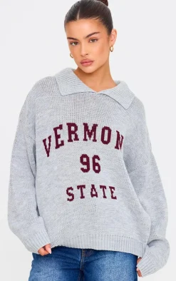 Grey Vermont Knitted Sweater