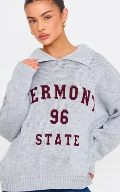Grey Vermont Knitted Sweater