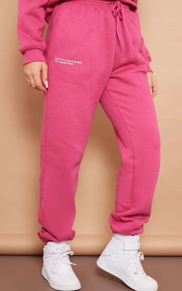 Hot Pink Prettylittlething Est 2012 Sweatpant