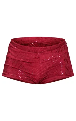 Hot Pink Sequin Jersey Hot Pants