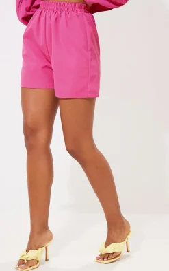 Hot Pink Woven A Line Shorts