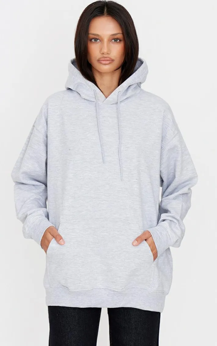 Ice Grey Pretty Little Sporty Back Puff Print Hoodie