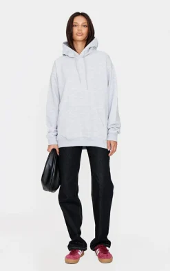 Ice Grey Pretty Little Sporty Back Puff Print Hoodie