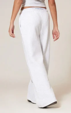 Ice Grey Studio Archive Embroidered Thin Waistband Drop Crotch Sweatpants