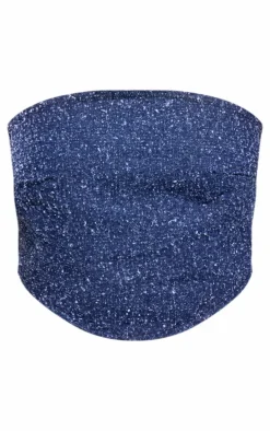 Indigo Bobble Denim Corset Crop Top