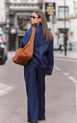 Indigo Slouchy Wide Leg Jeans