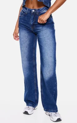 Indigo Straight Leg Denim Jeans