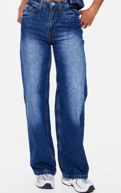 Indigo Straight Leg Denim Jeans